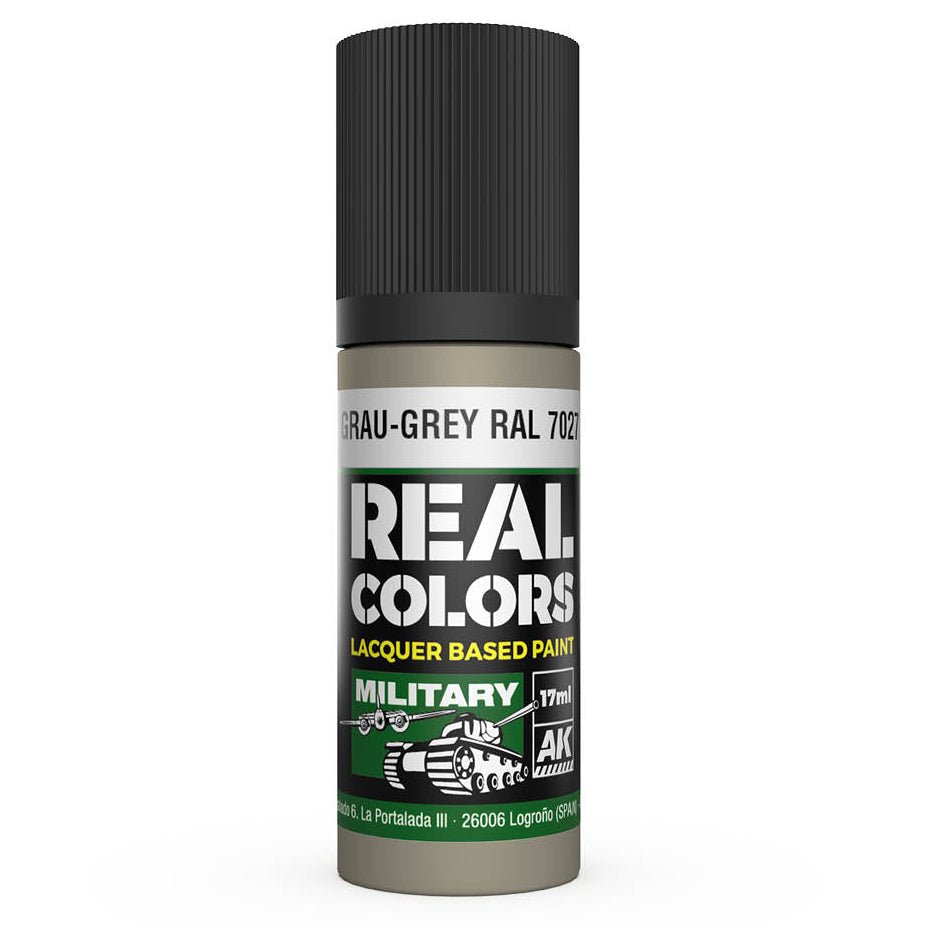 AK Interactive Real Colors acrylic lacquer paint Grau-Grey RAL 7027