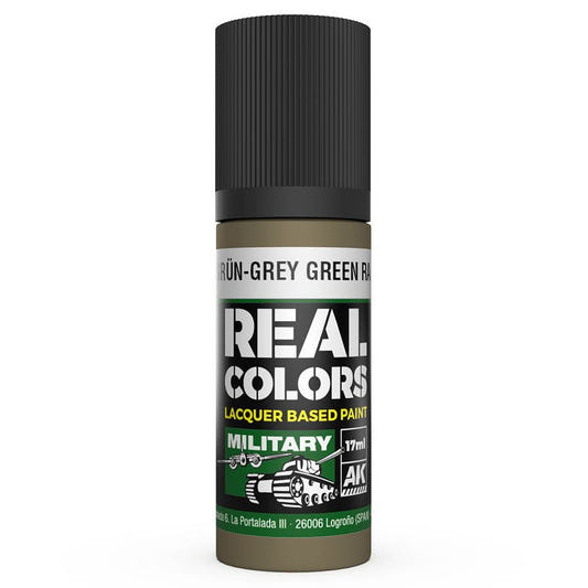 AK Interactive Real Colors acrylic lacquer paint Graugrün-Grey Green RAL 7008