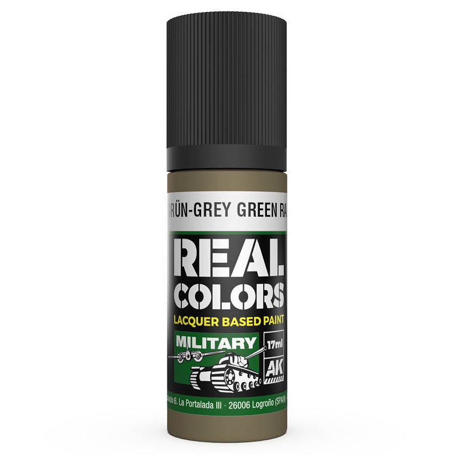 AK Interactive Real Colors acrylic lacquer paint Graugrün-Grey Green RAL 7008