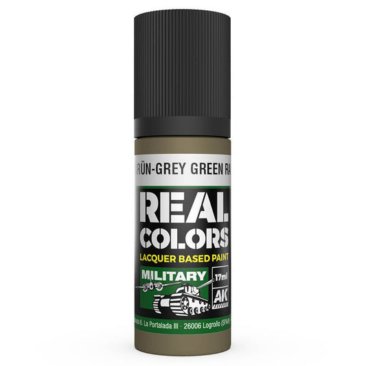 AK Interactive Real Colors acrylic lacquer paint Graugrün-Grey Green RAL 7008