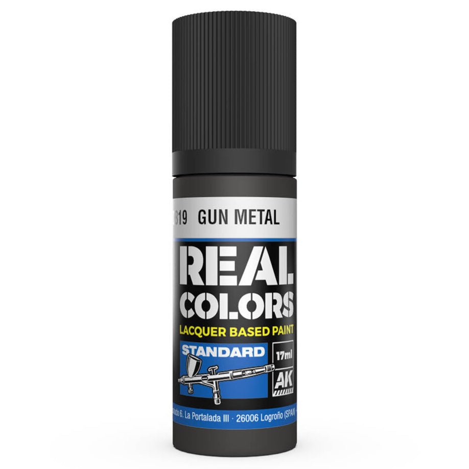 AK Interactive Real Colors acrylic lacquer paint Gun Metal