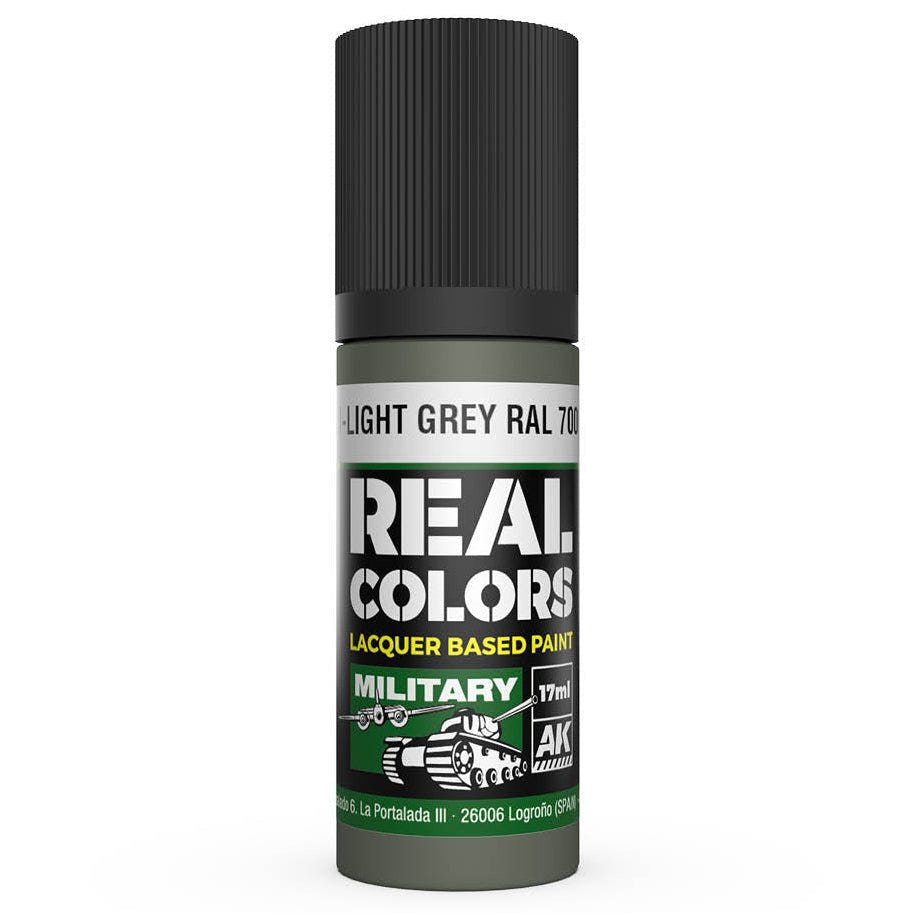 AK Interactive Real Colors acrylic lacquer paint Hellgrau-Light Grey RAL 7009 (Interior Color)