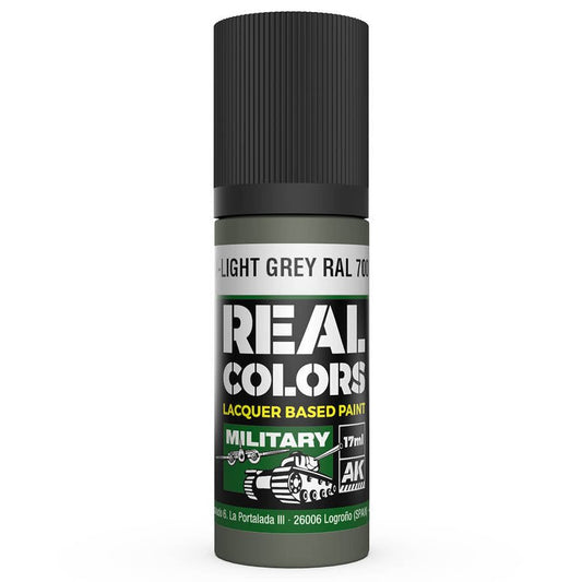 AK Interactive Real Colors acrylic lacquer paint Hellgrau-Light Grey RAL 7009 (Interior Color)