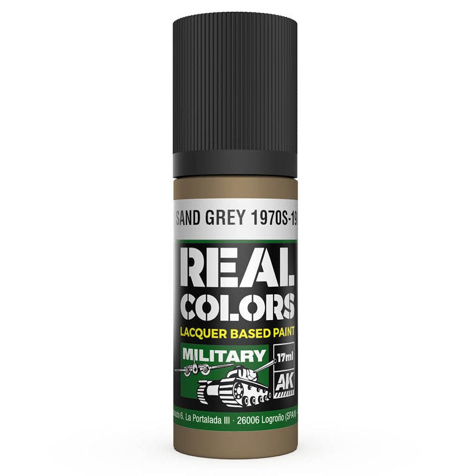 AK Interactive Real Colors acrylic lacquer paint IDF Sand Grey 1970s-1980s