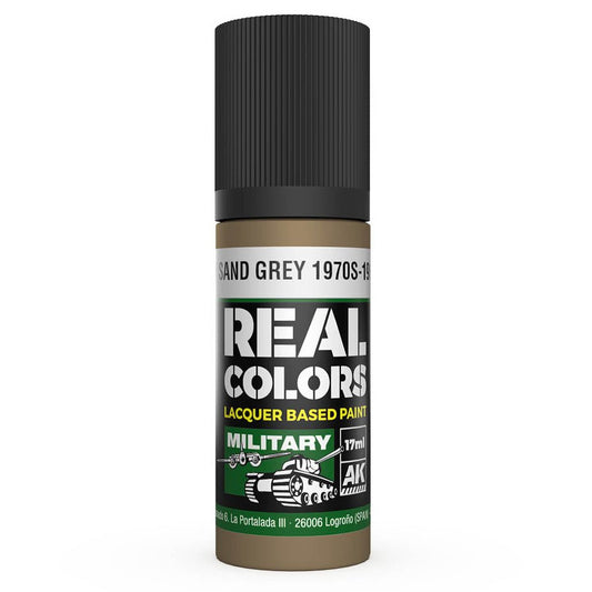 AK Interactive Real Colors acrylic lacquer paint IDF Sand Grey 1970s-1980s