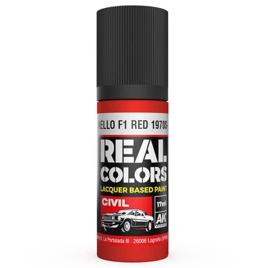 AK Interactive Real Colors acrylic lacquer paint Maranello F1 Red 1970s-1980s
