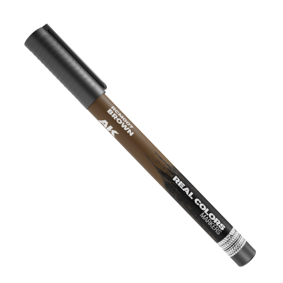 AK Interactive Real Colors Marker in Brown RCM007, acrylic paint pen with brown barrel