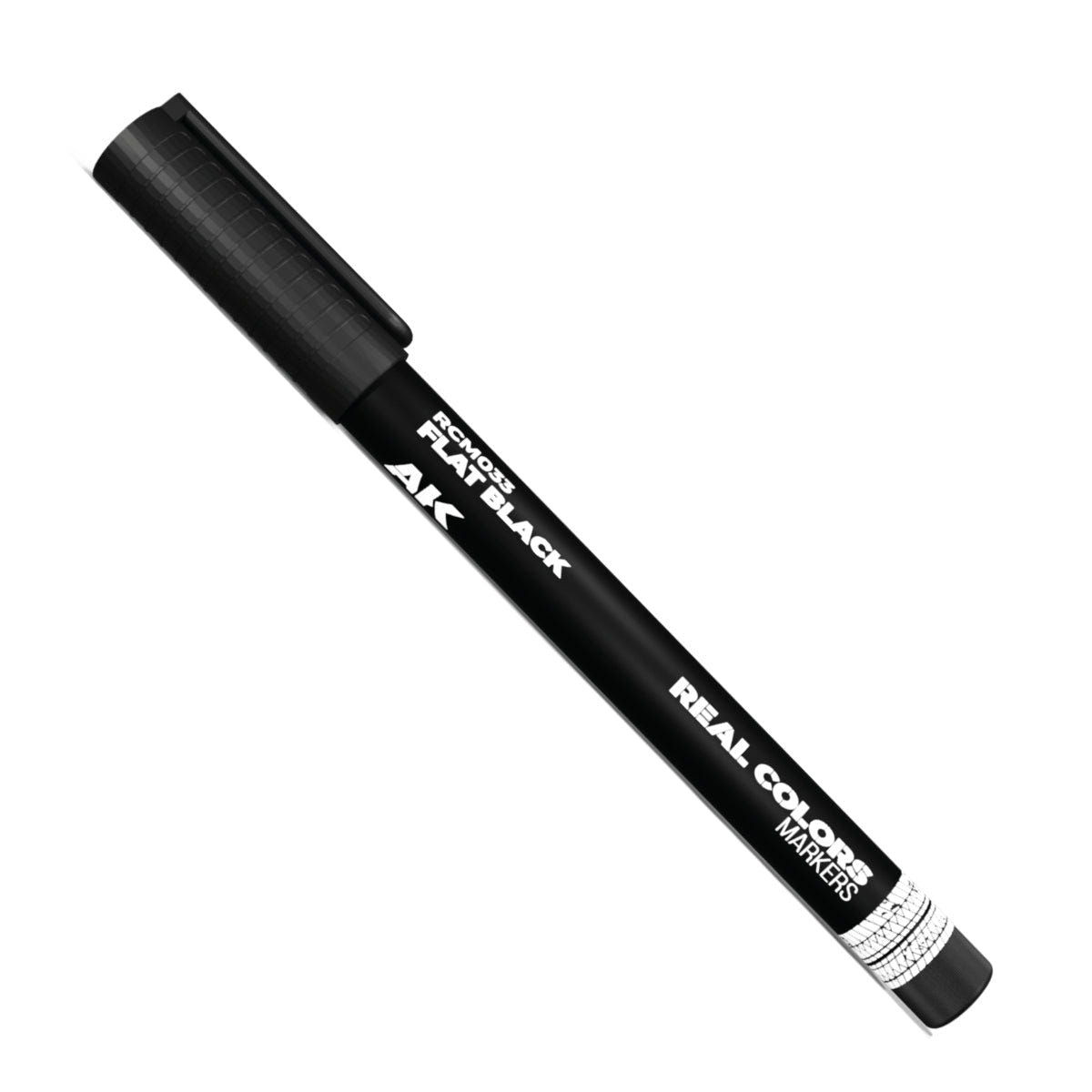 AK Interactive Real Colors Marker Flat Black RCM033, a matt black paint marker pen