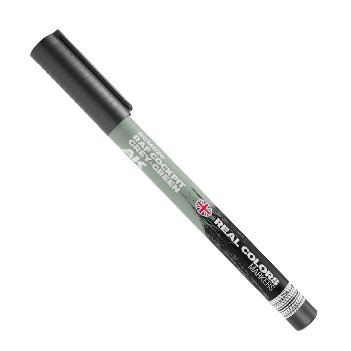 AK Interactive Real Colors Marker RAF Cockpit Grey-Green, grey-green acrylic paint pen