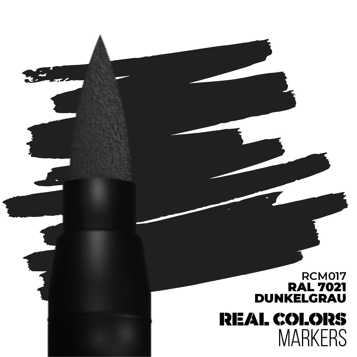 AK Real Colors paint marker RAL 7021 Dunkelgrau