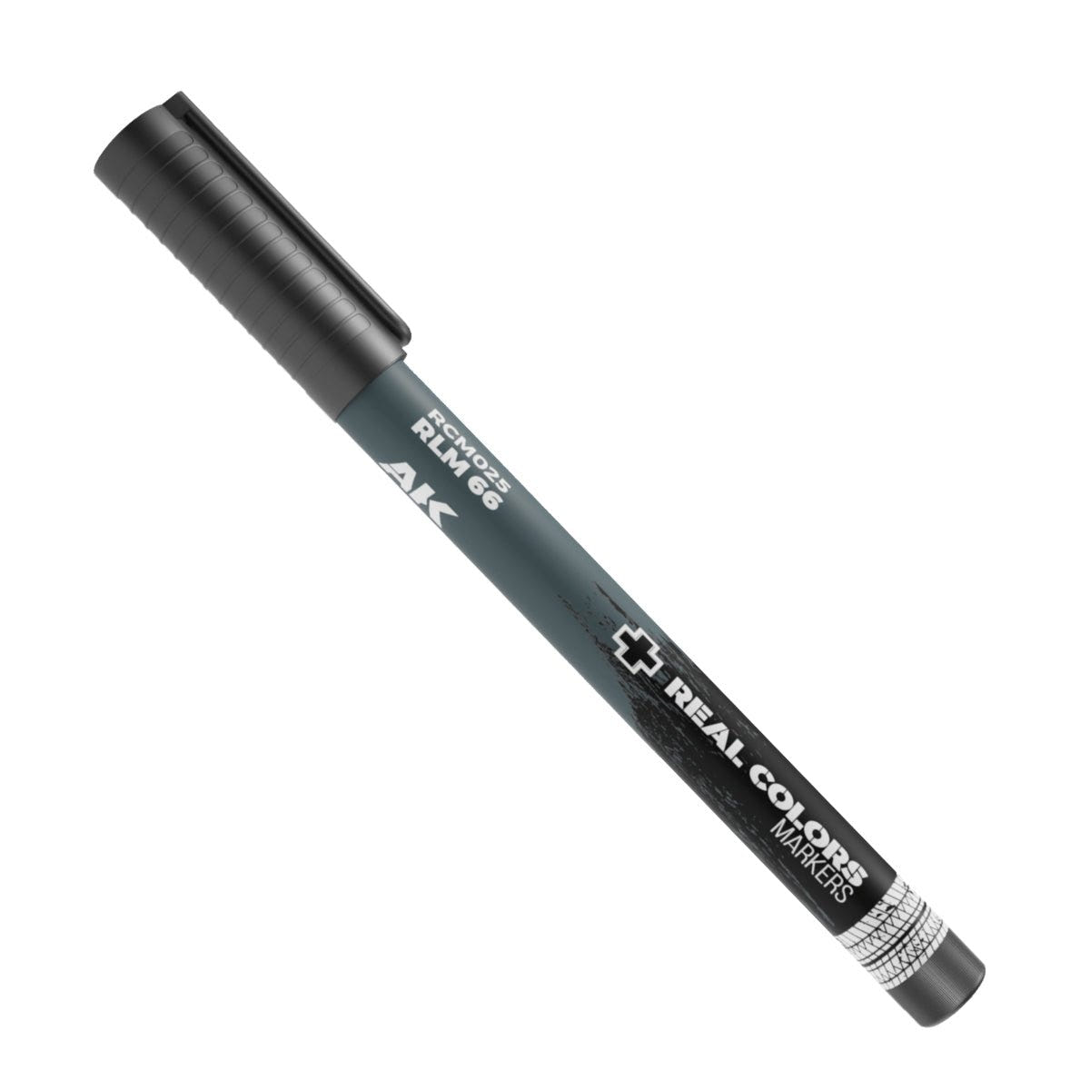 AK Interactive Real Colors Marker in RLM 66, a paint pen with a dark grey barrel and black cap