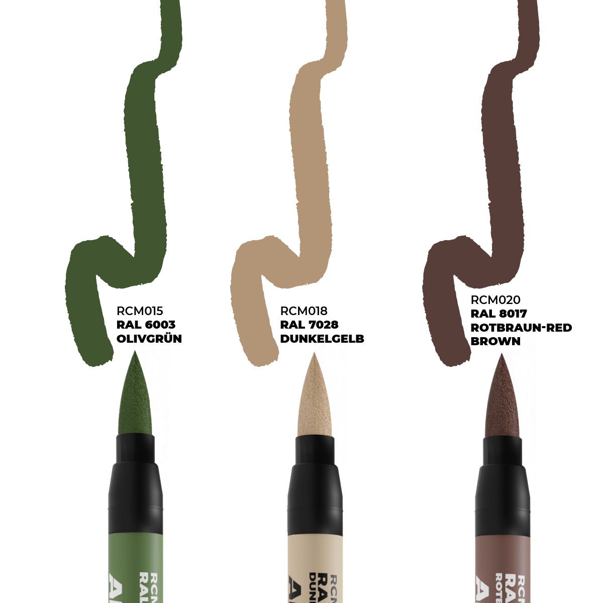 AK Interactive Real Colors Markers - Late German AFV Camo Colours (RCM108) - Loaded Dice