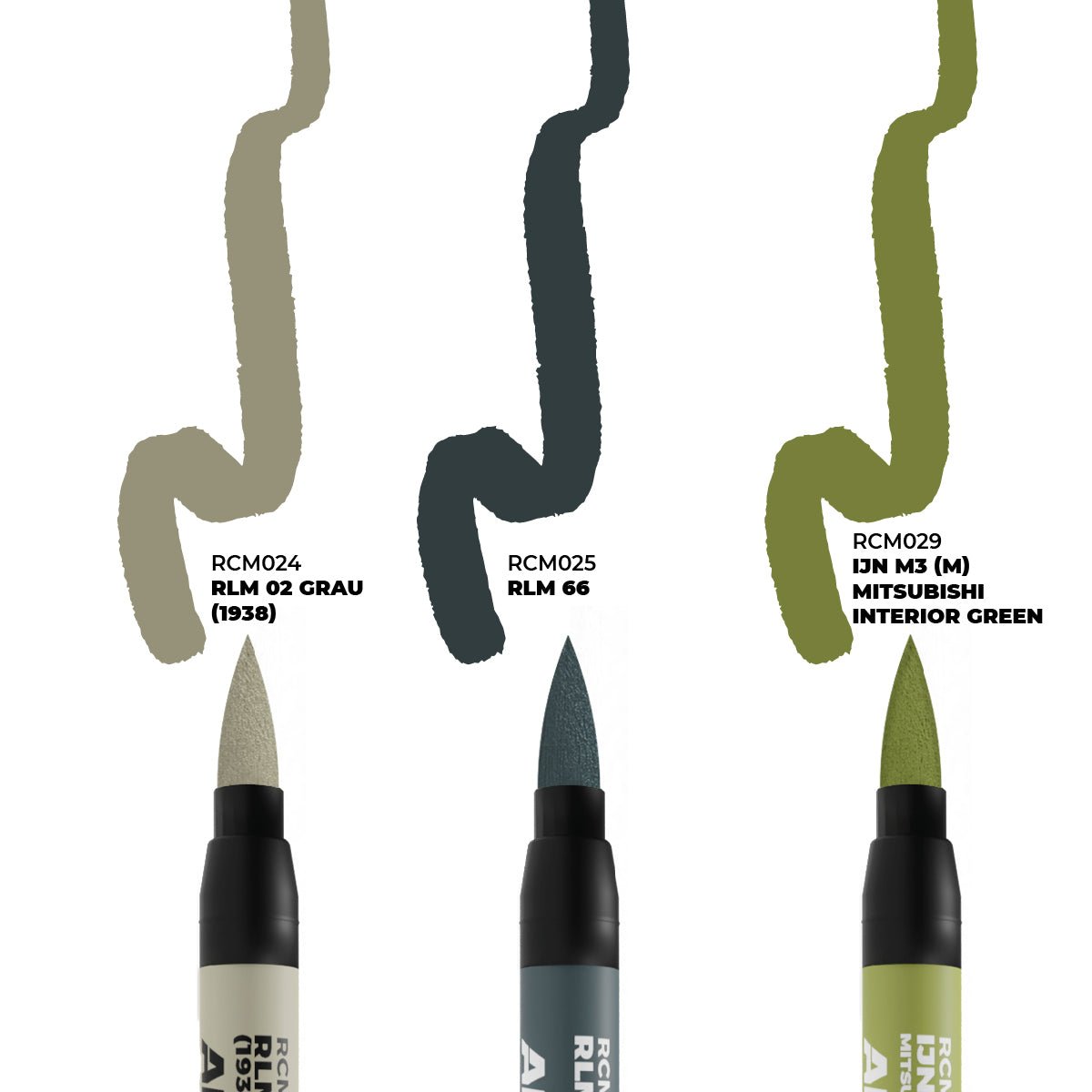 AK Interactive Real Colors Markers - WWII Axis Aircraft Cockpit Colours (RCM110) - Loaded Dice