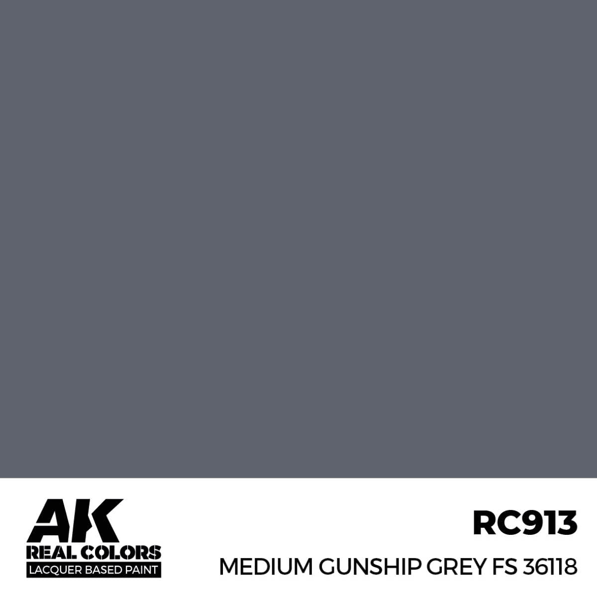 AK Interactive Real Colors - Medium Gunship Grey FS 36118 - Loaded Dice