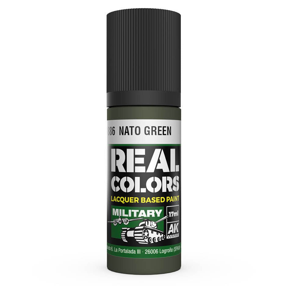 AK Interactive Real Colors acrylic lacquer paint NATO Green