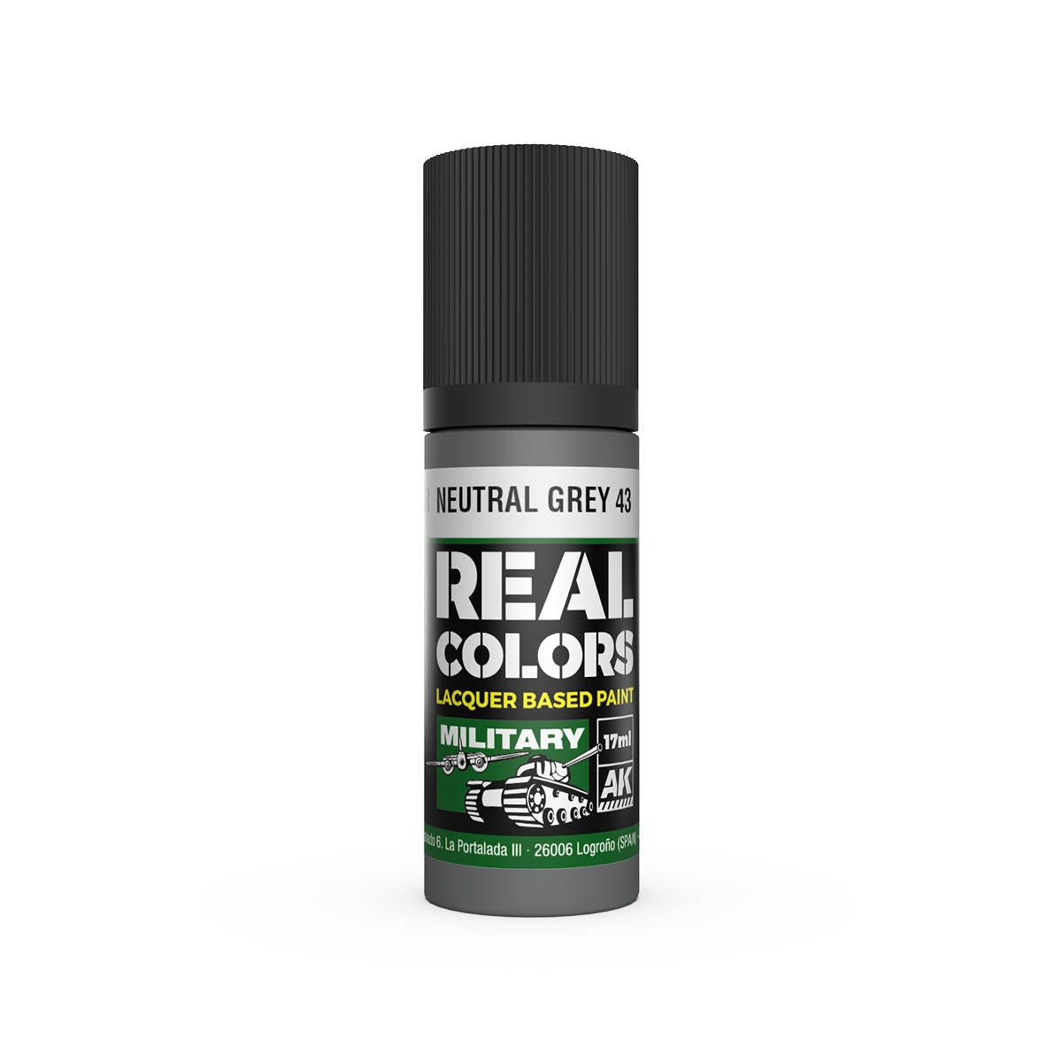 AK Interactive Real Colors acrylic lacquer paint Neutral Grey 43