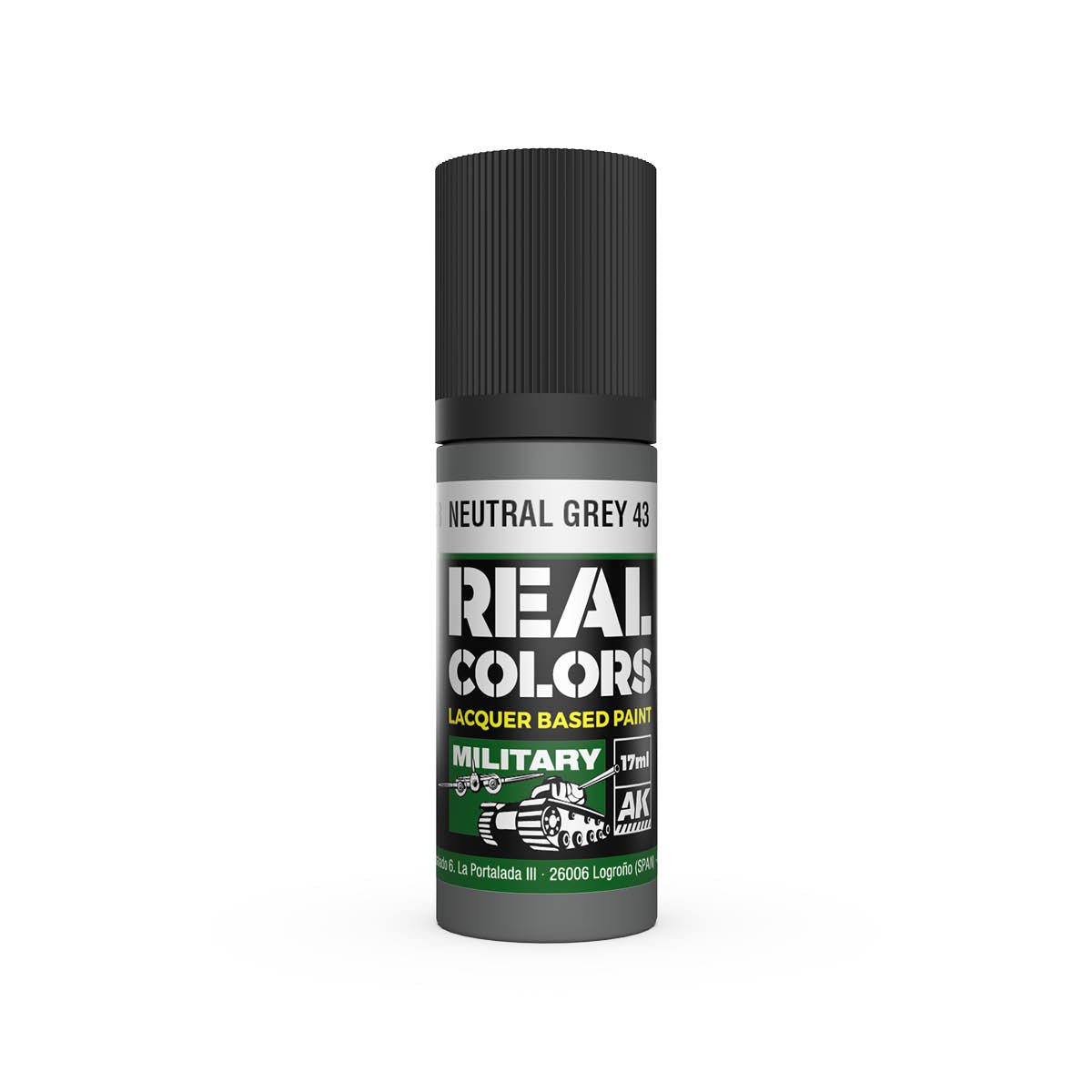 AK Interactive Real Colors acrylic lacquer paint Neutral Grey 43