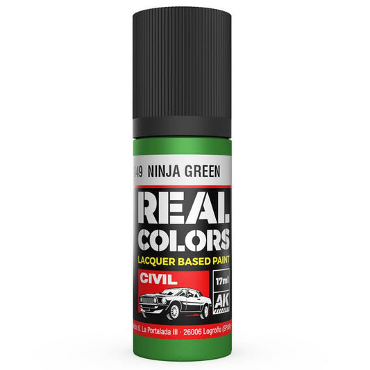 AK Interactive Real Colors acrylic lacquer paint Ninja Green