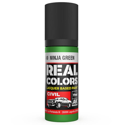 AK Interactive Real Colors acrylic lacquer paint Ninja Green