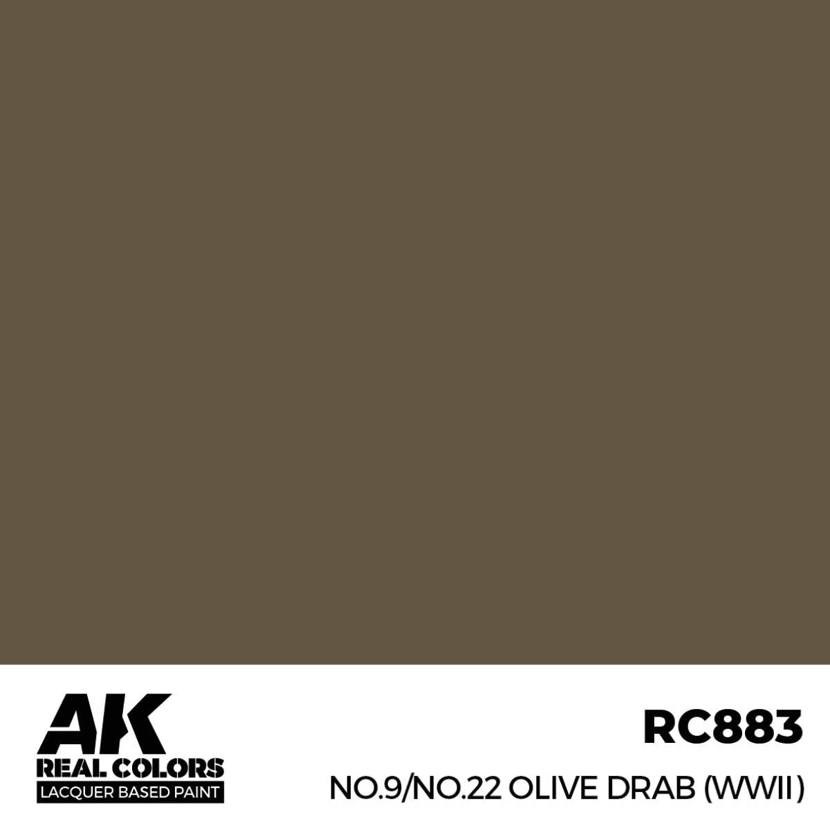 AK Interactive Real Colors - No.9/No.22 Olive Drab (WWII) - Loaded Dice