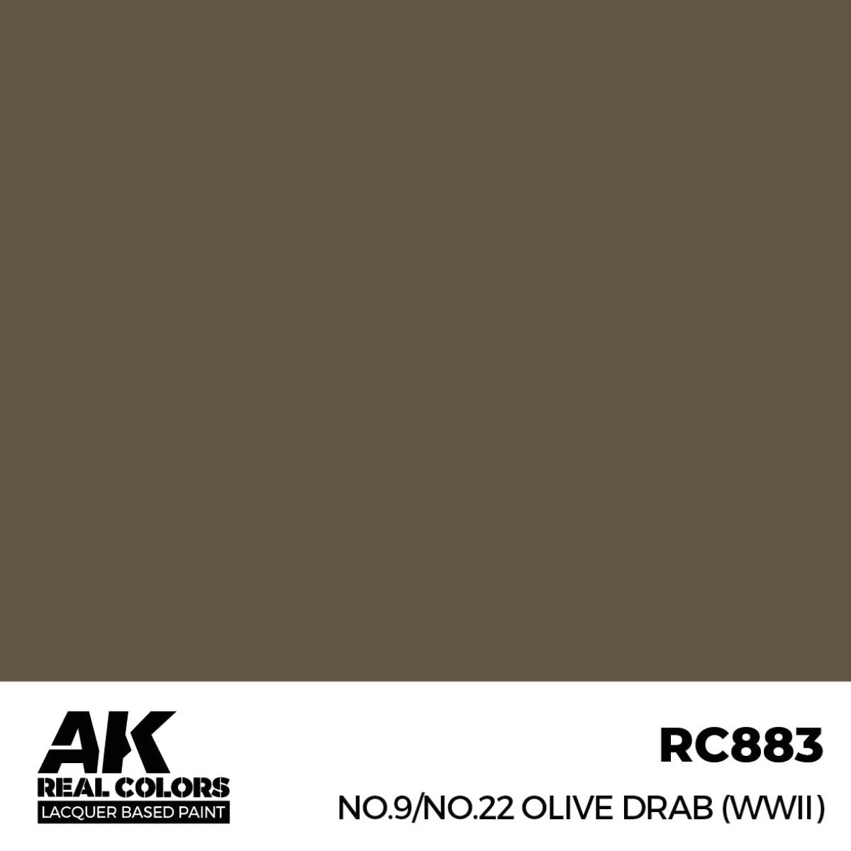 AK Interactive Real Colors - No.9/No.22 Olive Drab (WWII) - Loaded Dice