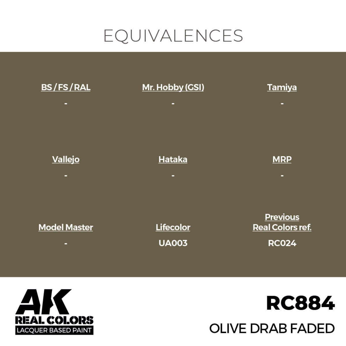 AK Interactive Real Colors - Olive Drab Faded - Loaded Dice