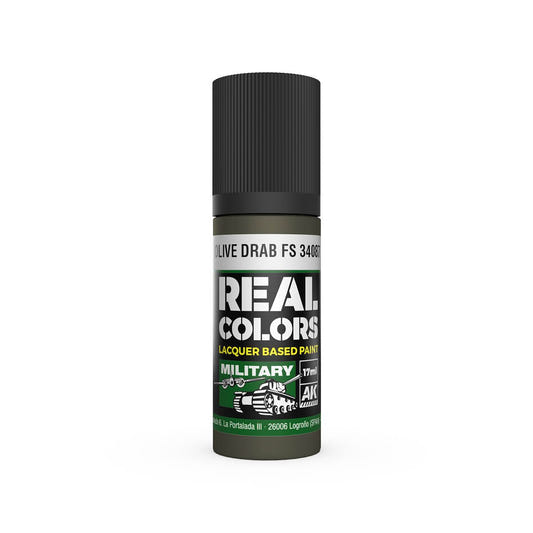 AK Interactive Real Colors acrylic lacquer paint Olive Drab FS 34087