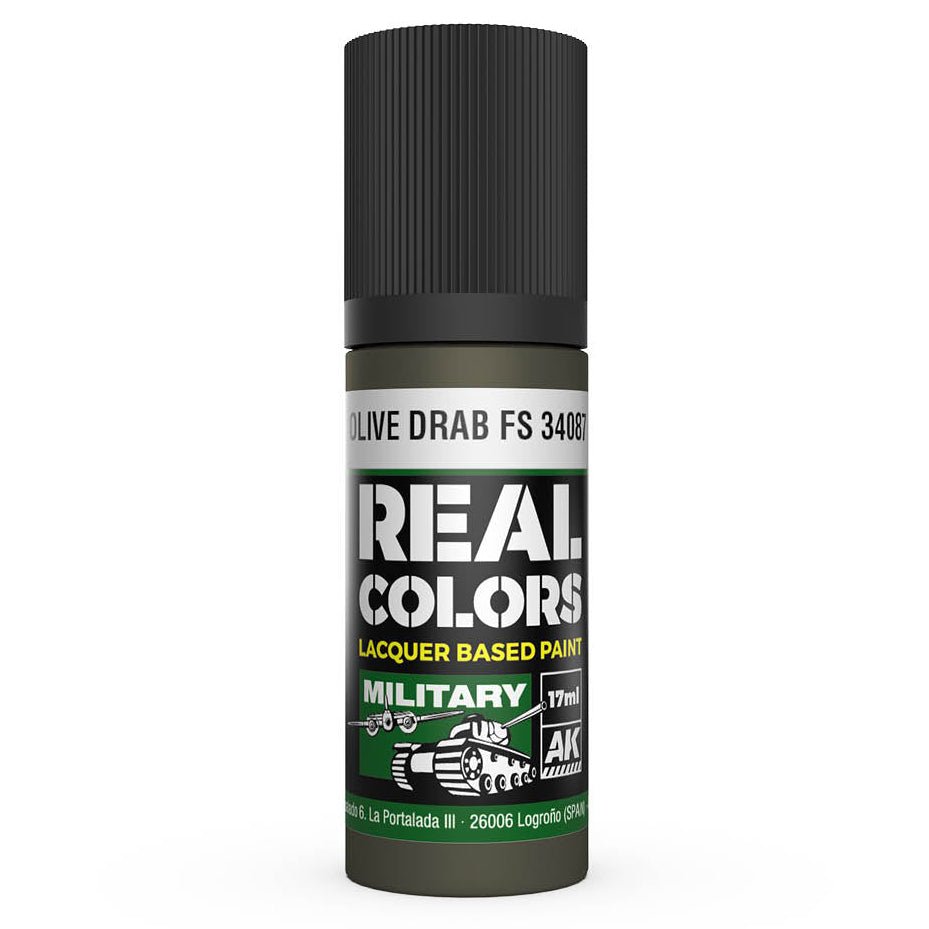 AK Interactive Real Colors acrylic lacquer paint Olive Drab FS 34087