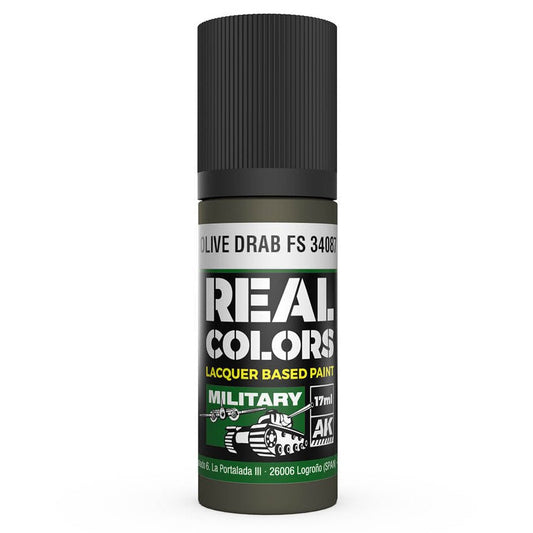 AK Interactive Real Colors acrylic lacquer paint Olive Drab FS 34087
