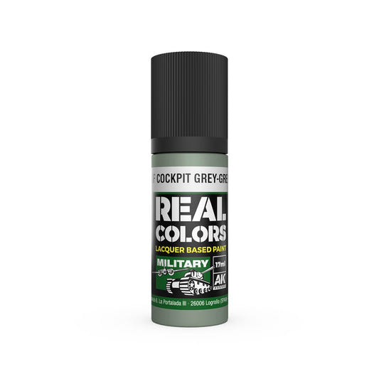 AK Interactive Real Colors acrylic lacquer paint RAF Cockpit Grey-Green