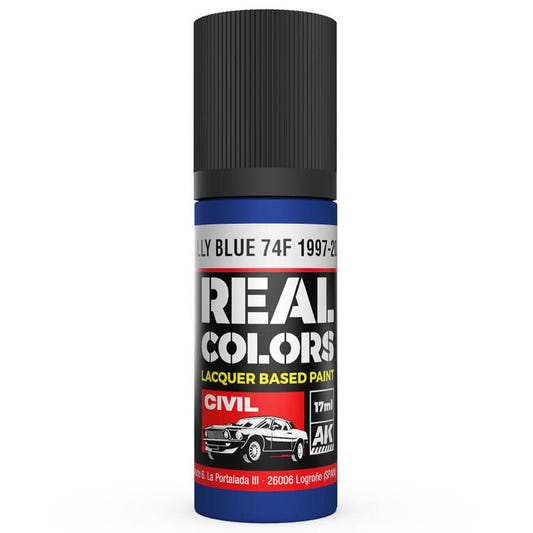 AK Interactive Real Colors acrylic lacquer paint Rally Blue 74F 1997-2002