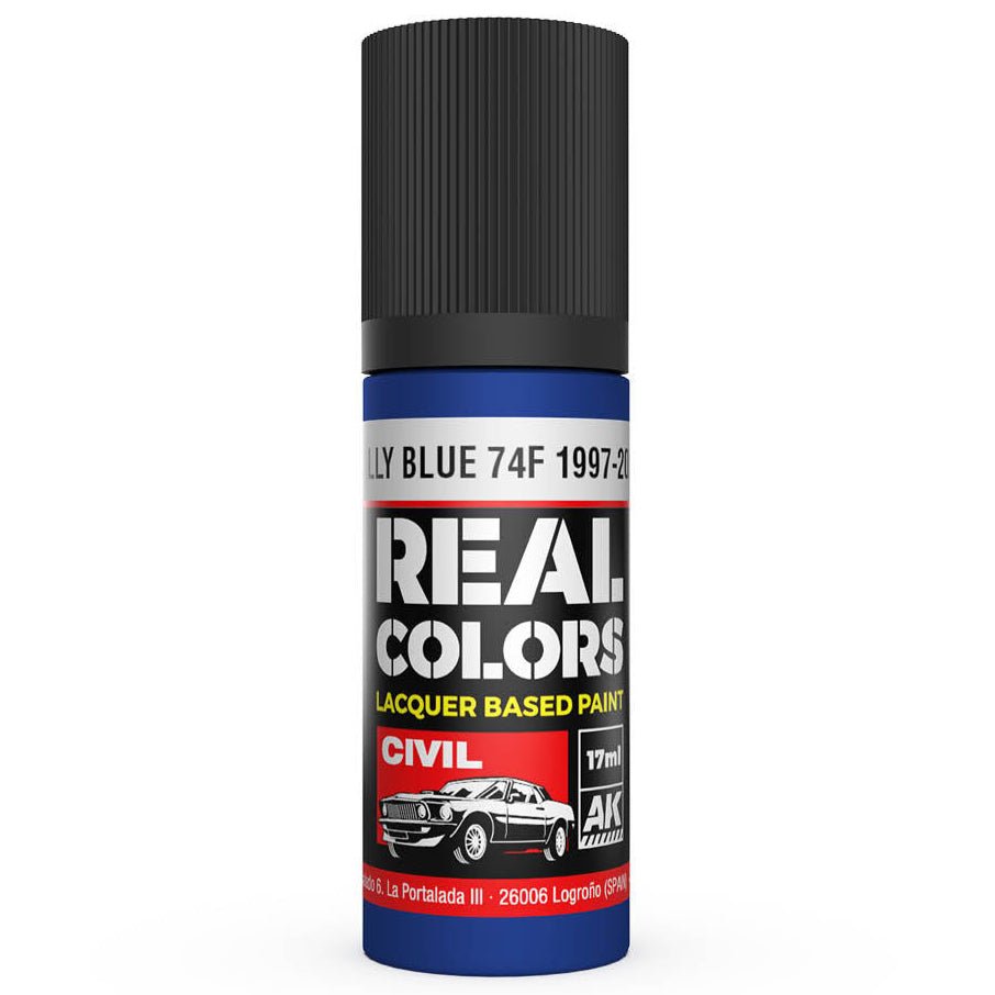 AK Interactive Real Colors acrylic lacquer paint Rally Blue 74F 1997-2002