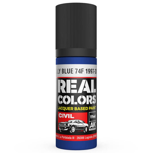 AK Interactive Real Colors acrylic lacquer paint Rally Blue 74F 1997-2002