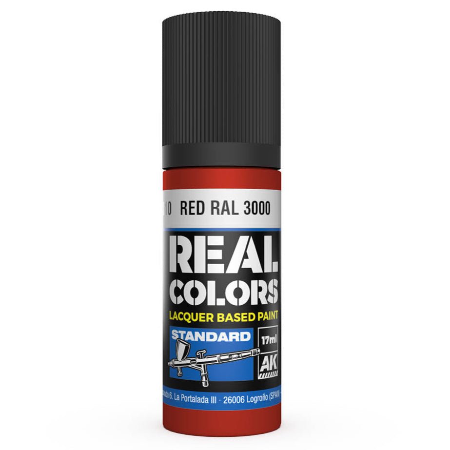AK Interactive Real Colors acrylic lacquer paint Red RAL 3000