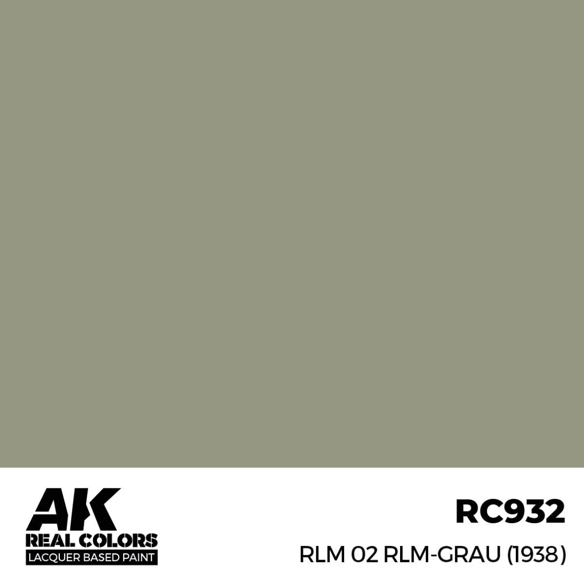 AK Interactive Real Colors - RLM 02 RLM-Grau (1938) - Loaded Dice