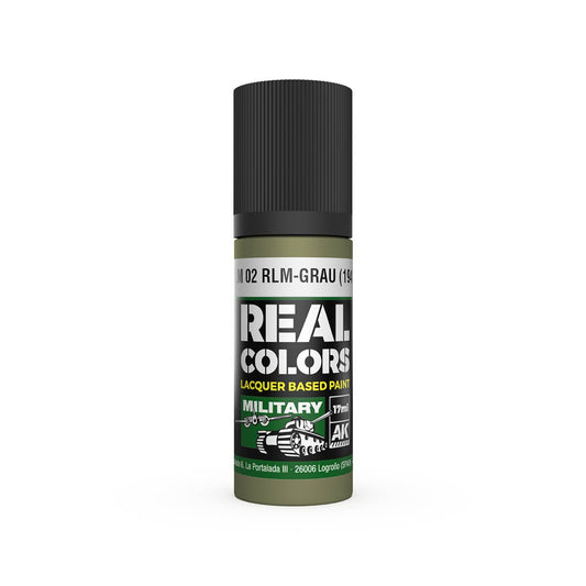 AK Interactive Real Colors acrylic lacquer paint RLM 02 Rlm-Grau (1941)
