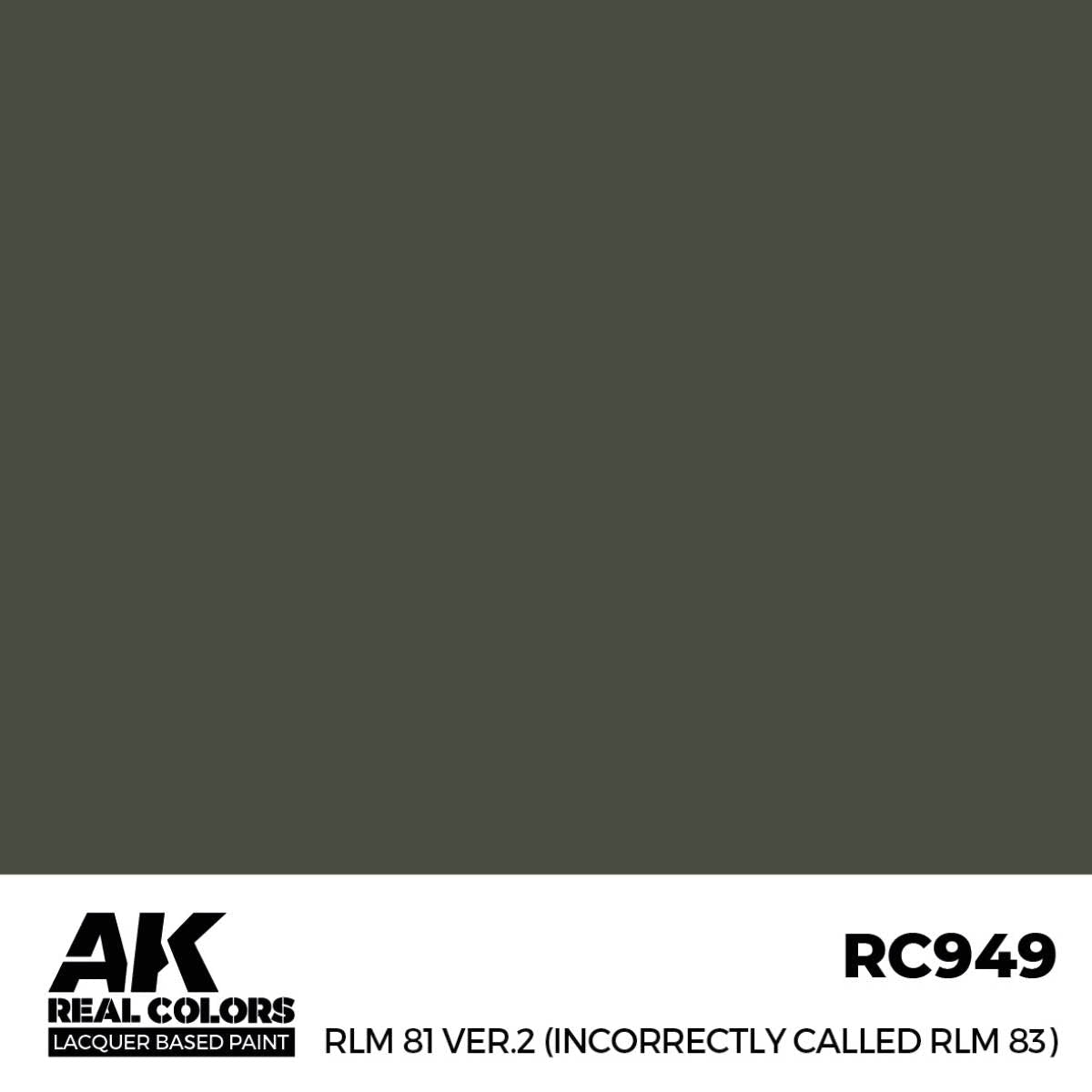 AK Interactive Real Colors - RLM 81 Ver.2 (incorrectly called RLM 83) - Loaded Dice