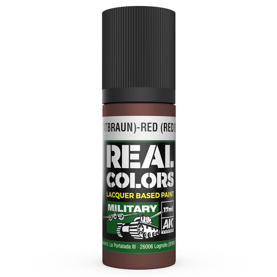 AK Interactive Real Colors acrylic lacquer paint Rot (Rotbraun)-Red (Red Brown) RAL 8013