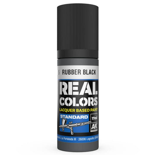 AK Interactive Real Colors acrylic lacquer paint Rubber Black