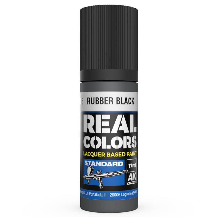 AK Interactive Real Colors acrylic lacquer paint Rubber Black