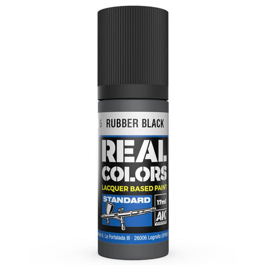 AK Interactive Real Colors acrylic lacquer paint Rubber Black
