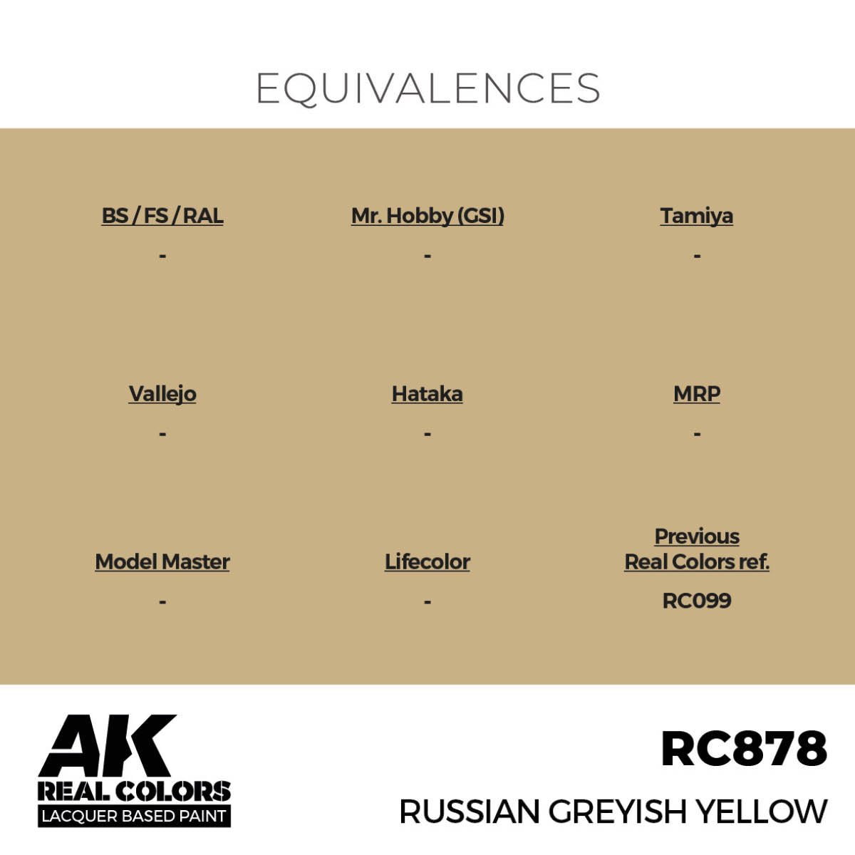 AK Interactive Real Colors - Russian Greyish Yellow - Loaded Dice