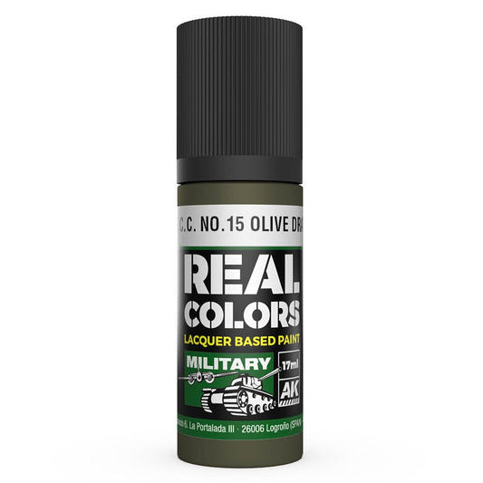 AK Interactive Real Colors acrylic lacquer paint S.C.C. No.15 Olive Drab