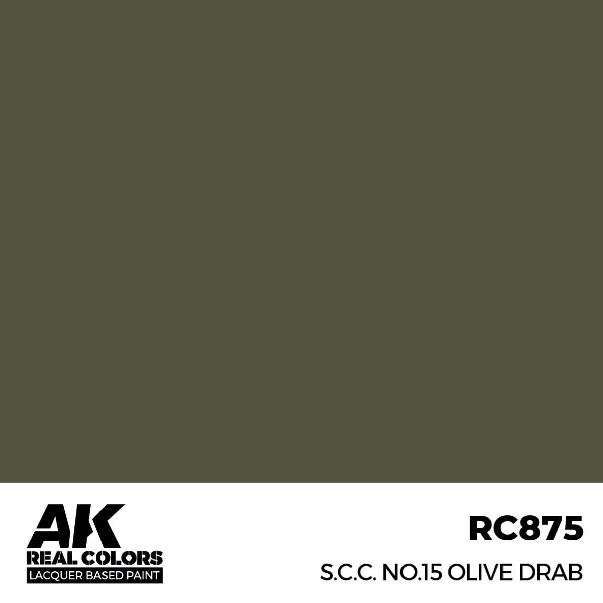 AK Interactive Real Colors - S.C.C. No.15 Olive Drab - Loaded Dice