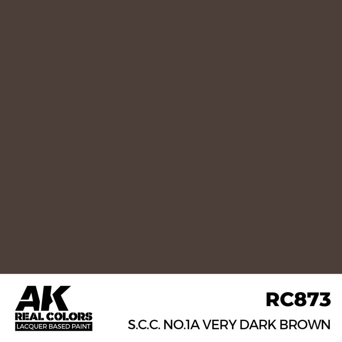 AK Interactive Real Colors - S.C.C. No.1A Very Dark Brown - Loaded Dice
