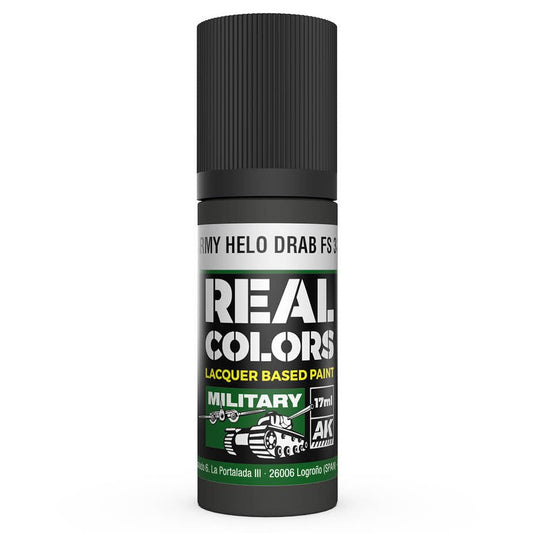 AK Interactive Real Colors acrylic lacquer paint US Army Helo Drab FS 34031