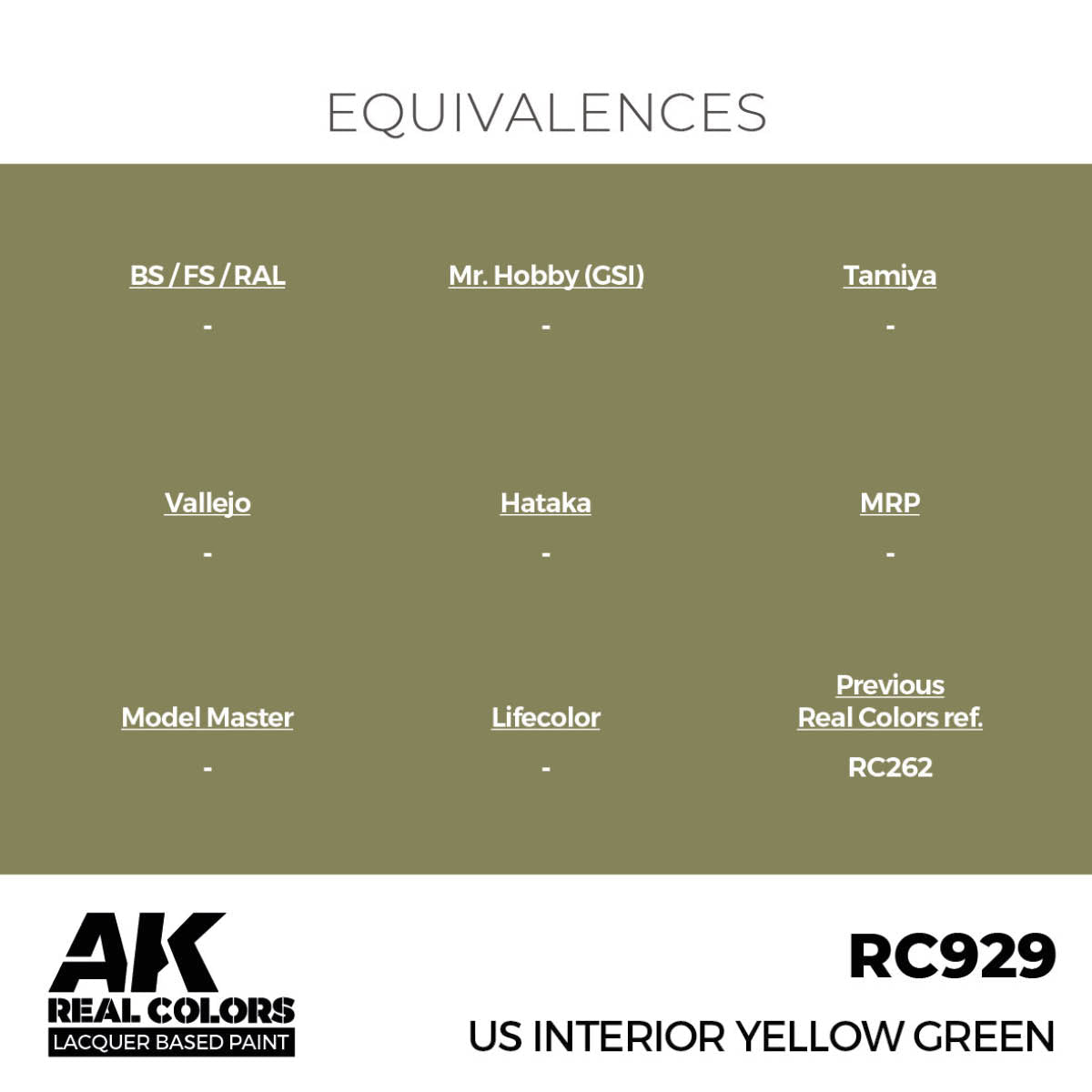 AK Interactive Real Colors - US Interior Yellow Green - Loaded Dice
