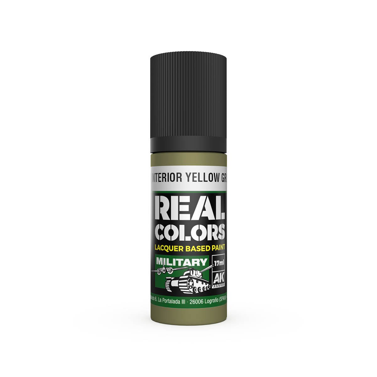 AK Interactive Real Colors acrylic lacquer paint US Interior Yellow Green