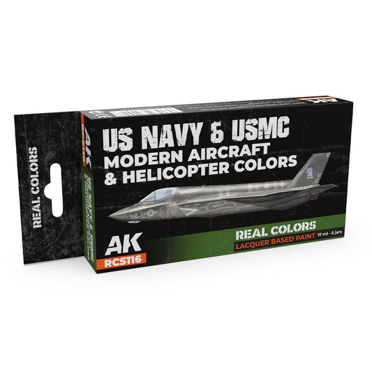 AK Real Colors paint set US Navy & USMC Modern Aircraft & Helicopter Set