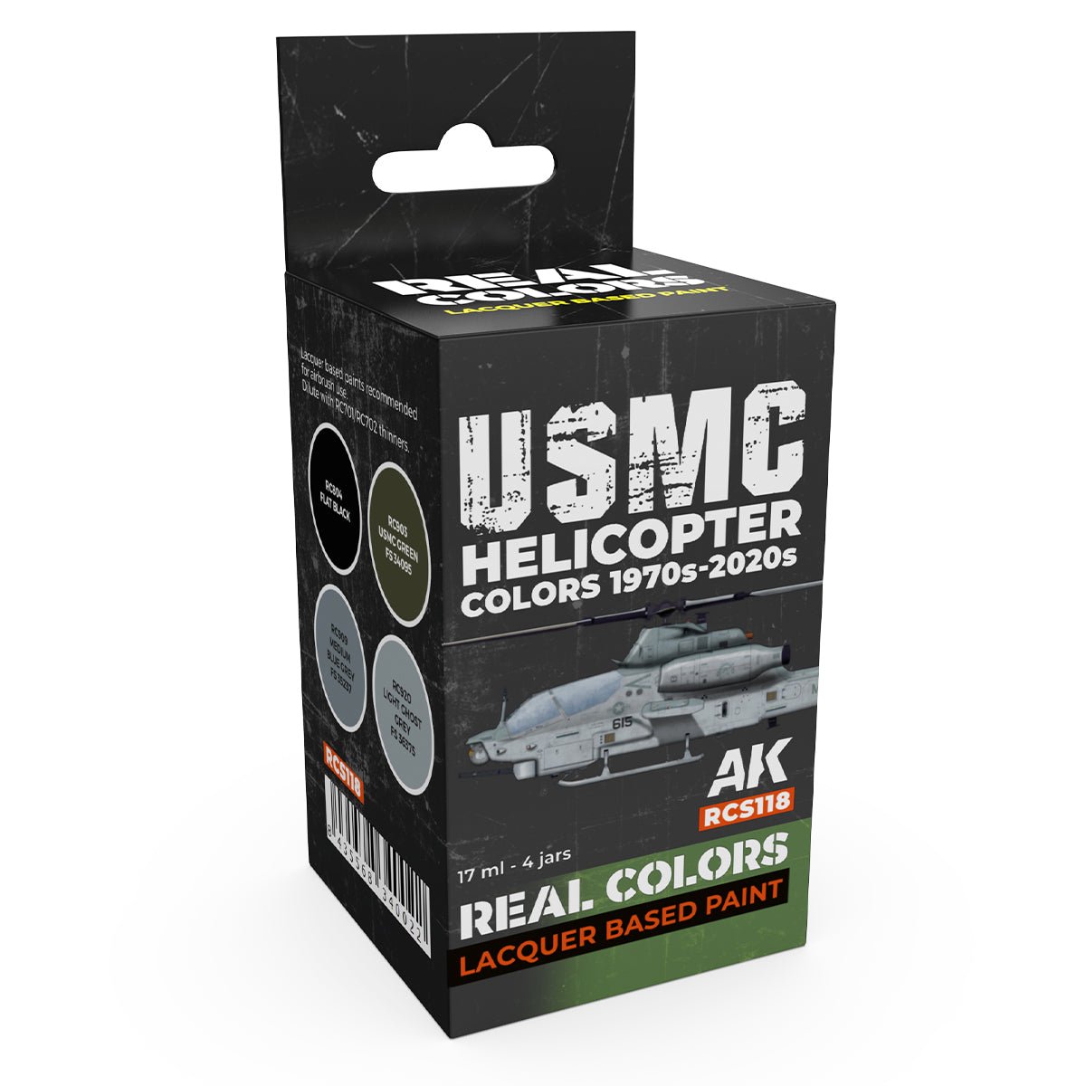 AK Real Colors paint set USMC Helicopter 1970s-2020s Set